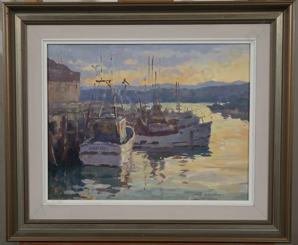 Ion Brown (b 1942) - Last Light Iron Pot Hawkes Bay Image 1++