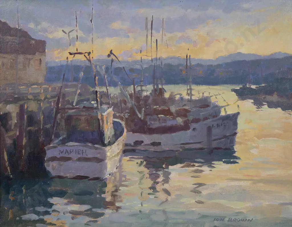 Ion Brown (b 1942) - Last Light Iron Pot Hawkes Bay Image 1++