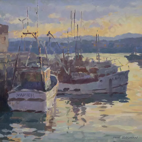 Ion Brown (b 1942) - Last Light Iron Pot Hawkes Bay