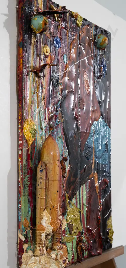 Geoff Dixon (b 1954) - Bird of the Forest/ Cassaway in Space Image 1++