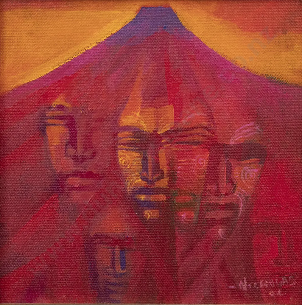 Darcy Nicholas (b 1945) - Warrior Mountain - Tongariro Image 1++