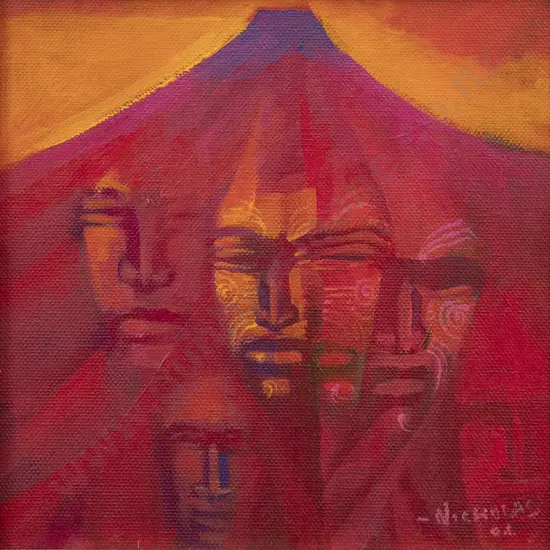Darcy Nicholas (b 1945) - Warrior Mountain - Tongariro