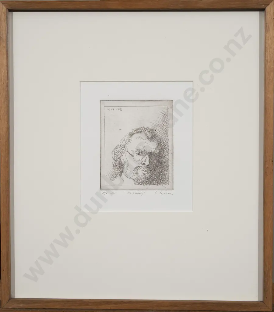 Grahame Sydney (b 1948) - 1st Etching (Self Portrait) Image 1++
