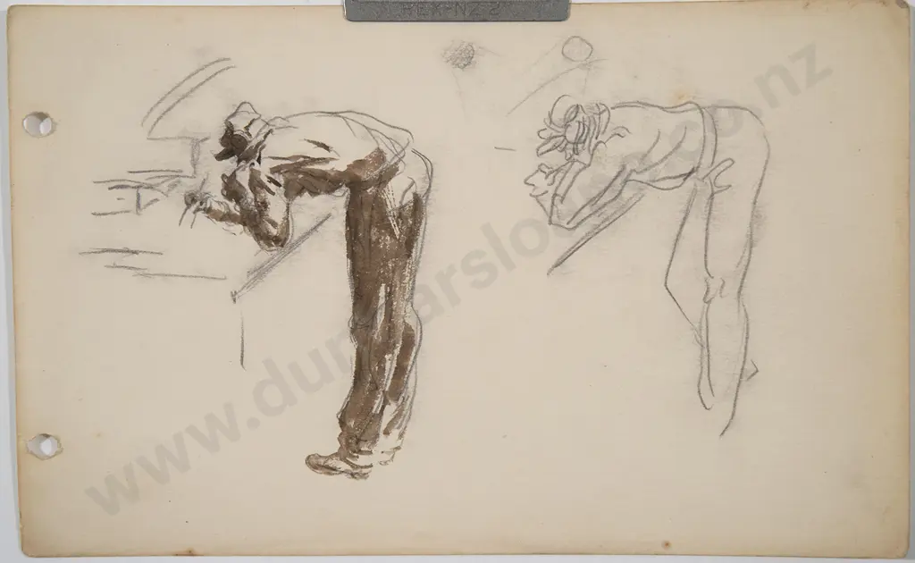 Russell Clark (1905-66) - Sketch Block / Pacific Guadalcanal 1944 Image 1++