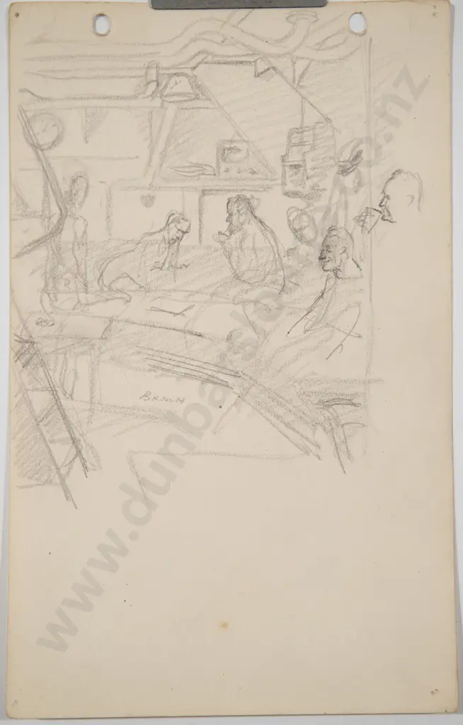 Russell Clark (1905-66) - Sketch Block / Pacific Guadalcanal 1944 Image 1++