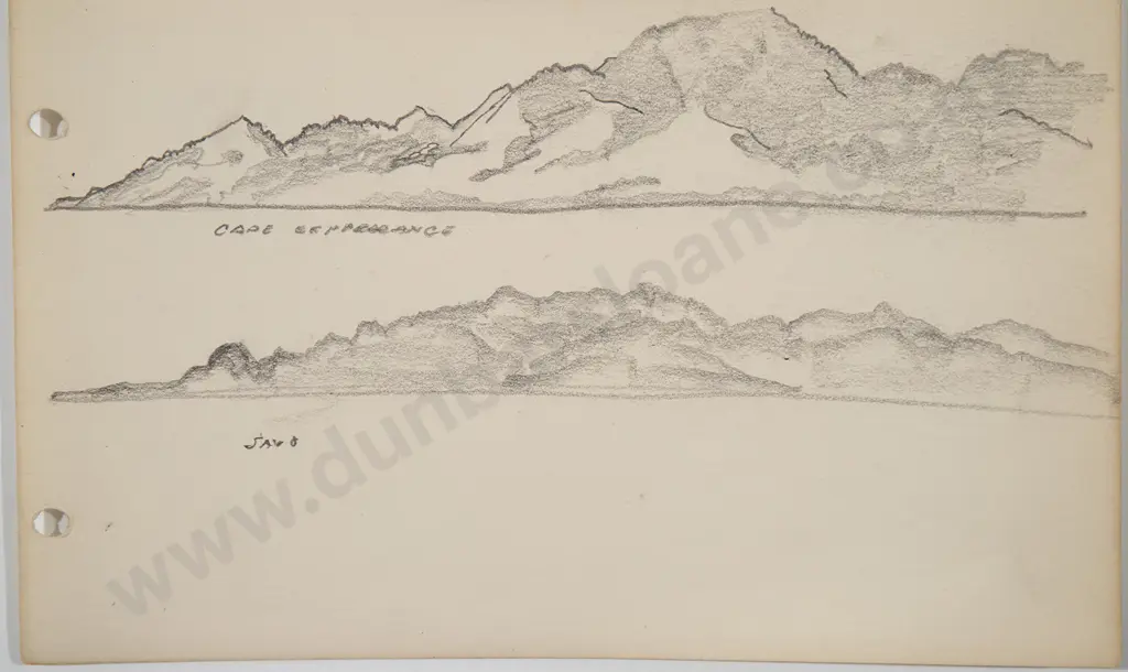 Russell Clark (1905-66) - Sketch Block / Pacific Guadalcanal 1944 Image 1++