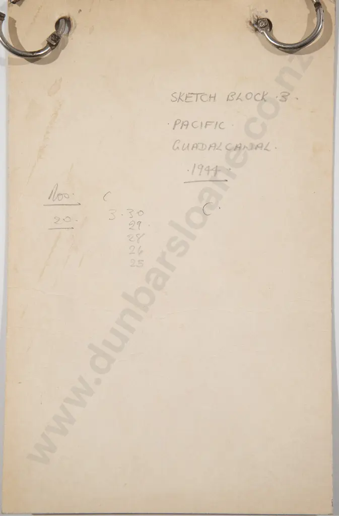 Russell Clark (1905-66) - Sketch Block / Pacific Guadalcanal 1944 Image 1++
