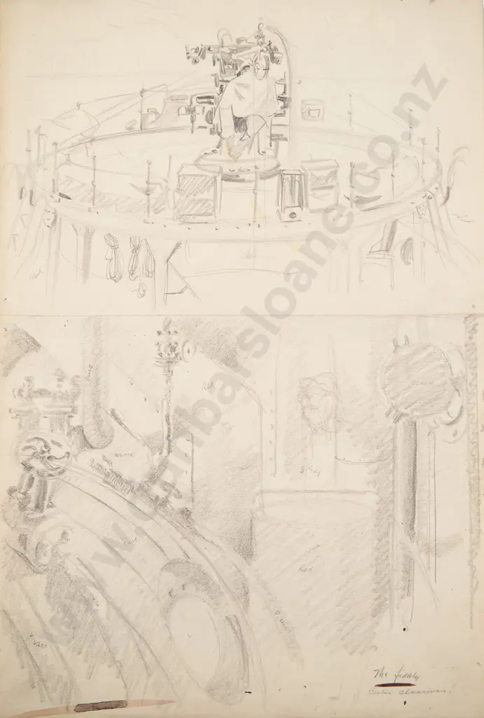 Russell Clark (1905-66) - The fiddly boiler cleaning Image 1++