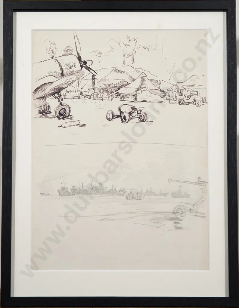 Russell Clark (1905-66) - Untitled (Guadalcanal) Image 1++
