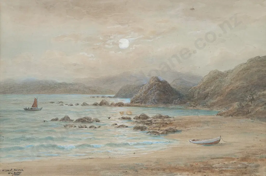 W G Baker (1864-1929) - West Coast Porirua Image 1++