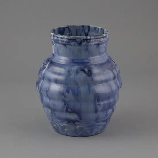 Temuka Topliss Period Art Deco Blue Vase