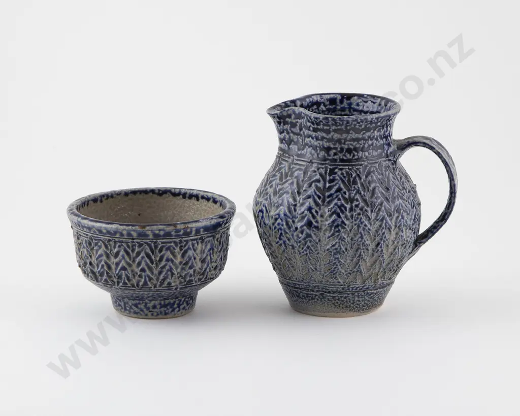 *Pamella Annsouth* Salt Glaze Milk Jug & Matching Sugar Bowl (2) Image 1++