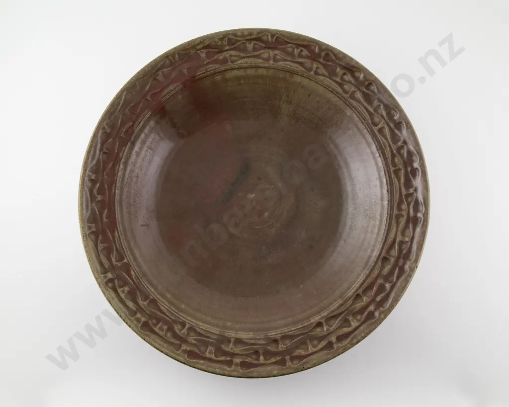 Mirek Smisek Large Plain Oxblood Charger Image 1++