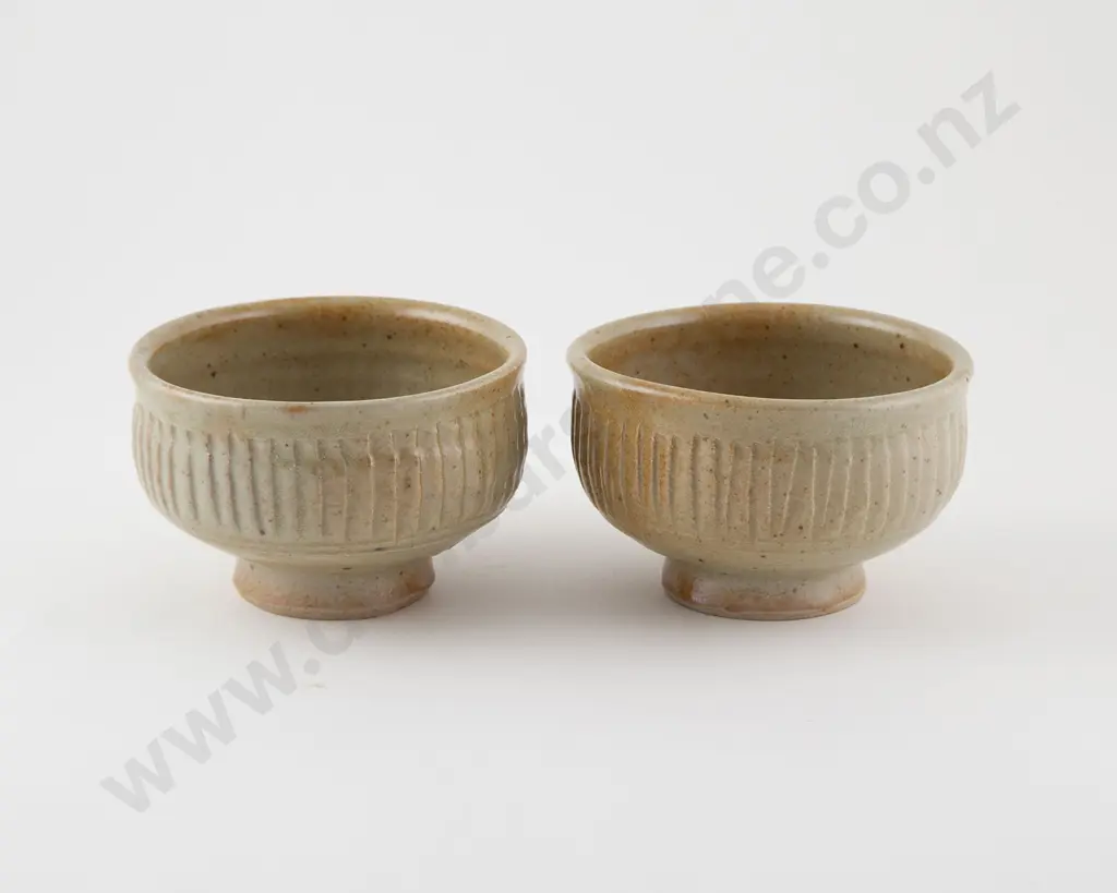 Mirek Smisek Pair Small Footed Bowls Image 1++