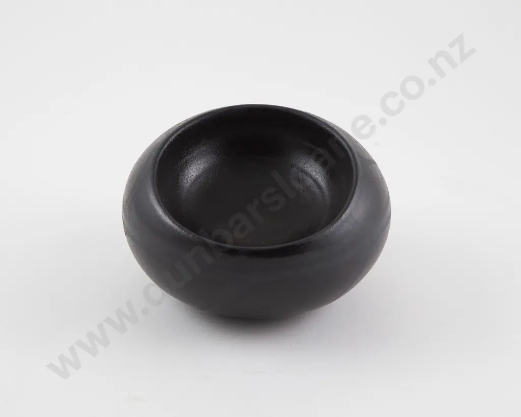 Anneke Borren Black Flattened Orb Bowl Image 1++