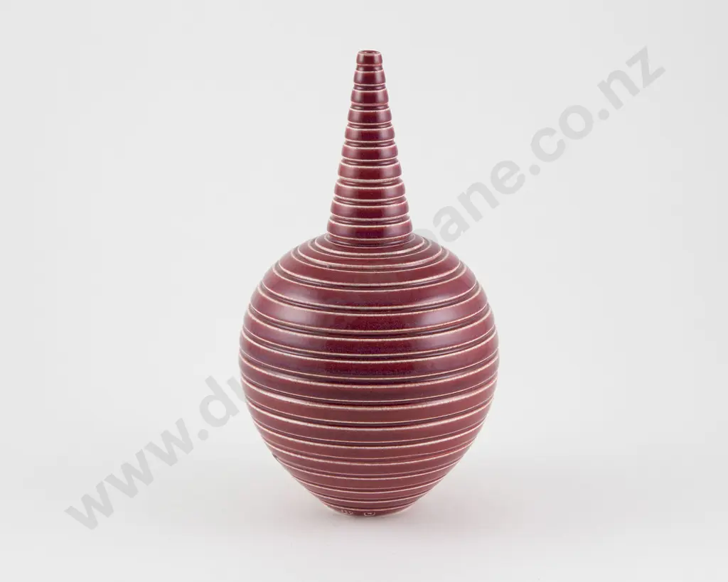 John Parker Burgundy Grooved Vessel Image 1++