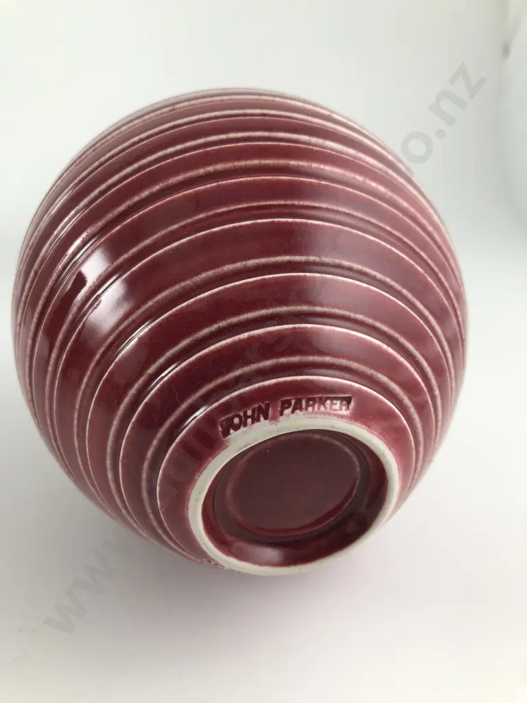 John Parker Burgundy Grooved Vessel Image 1++