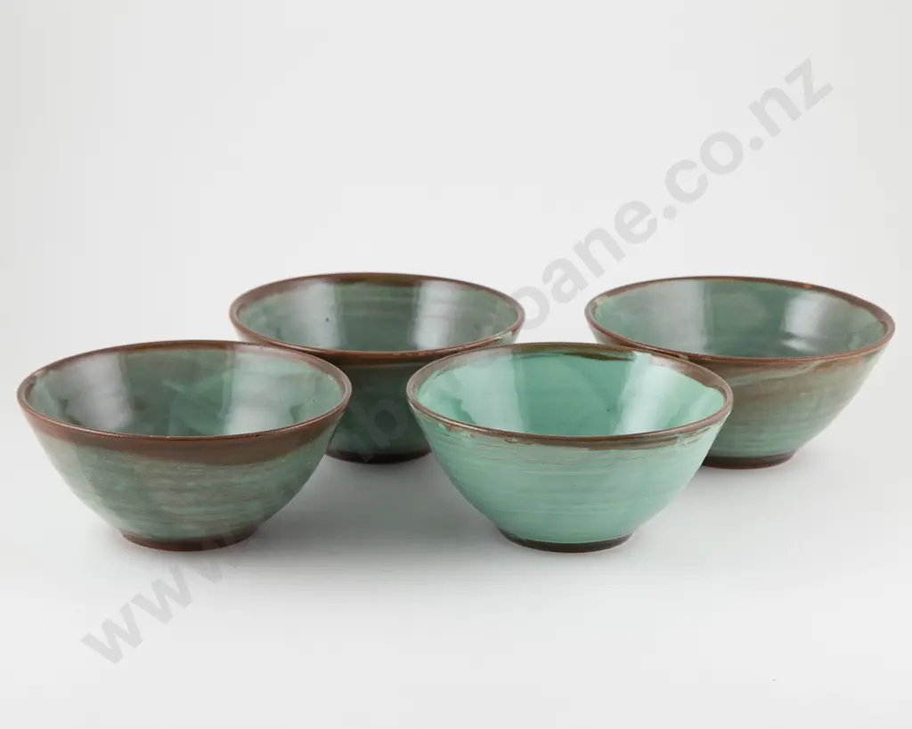 Katherine Smyth Set of Four Sea-green Chow Bowls Image 1++