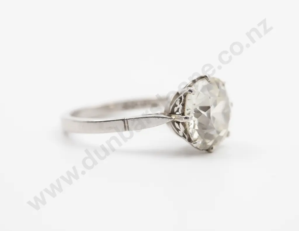 All Platinum Solitaire Diamond Ring Image 1++