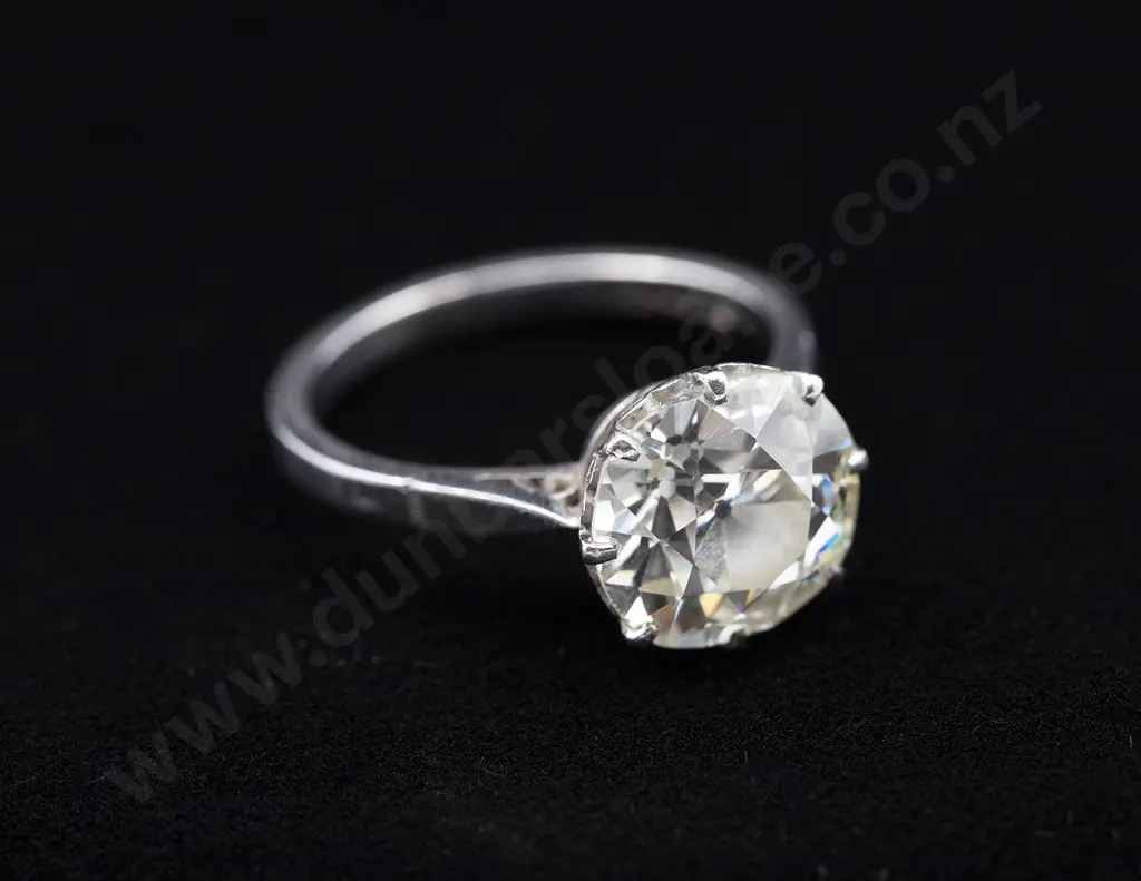 All Platinum Solitaire Diamond Ring Image 1++