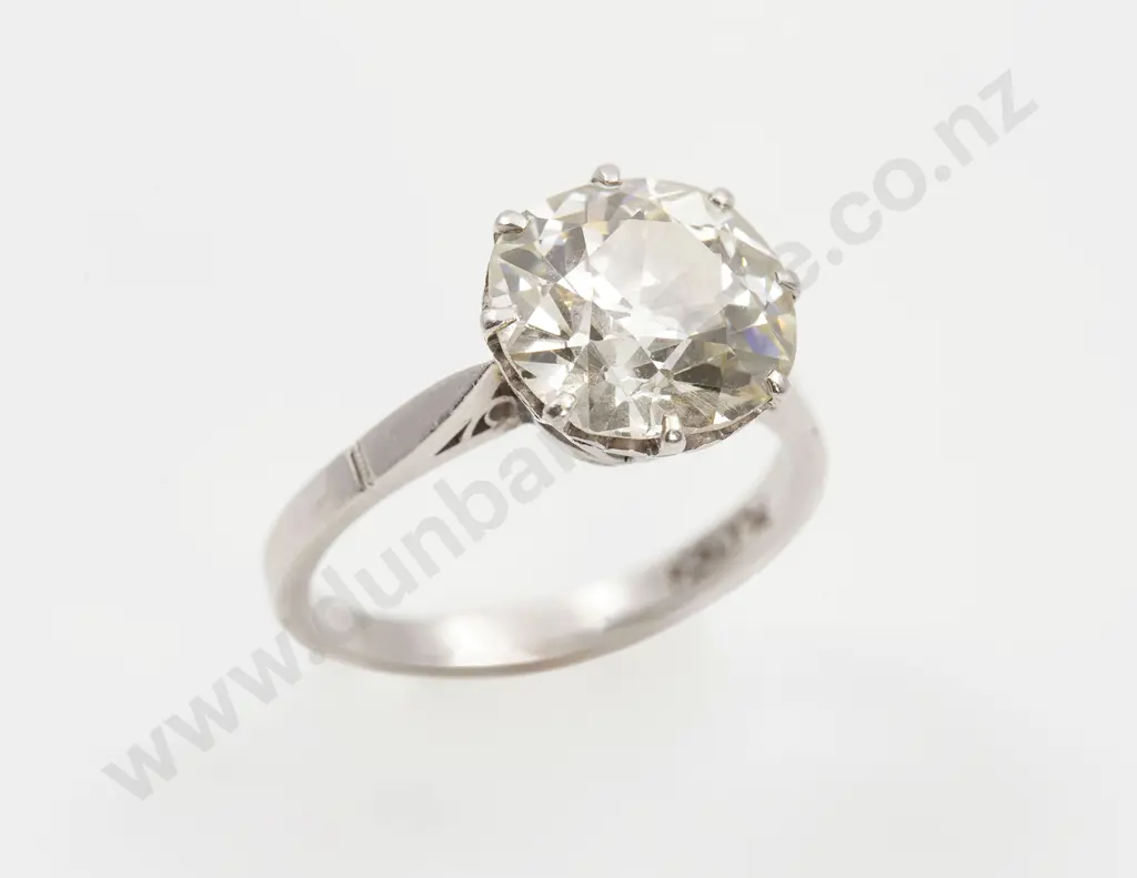 All Platinum Solitaire Diamond Ring Image 1++