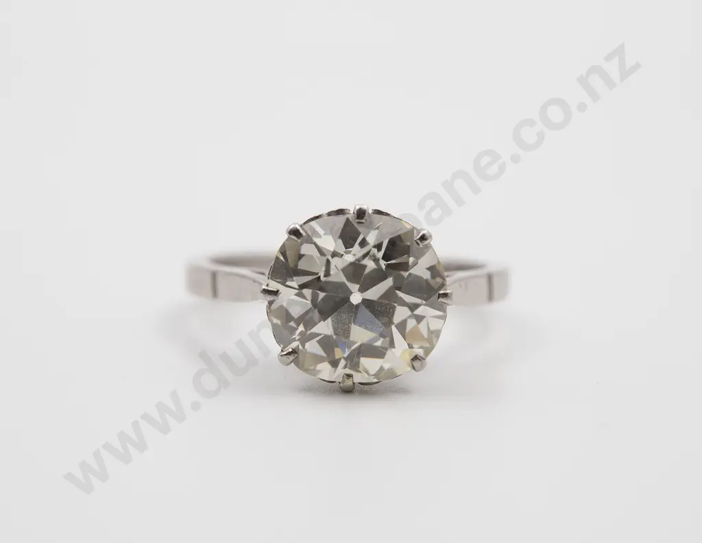 All Platinum Solitaire Diamond Ring Image 1++