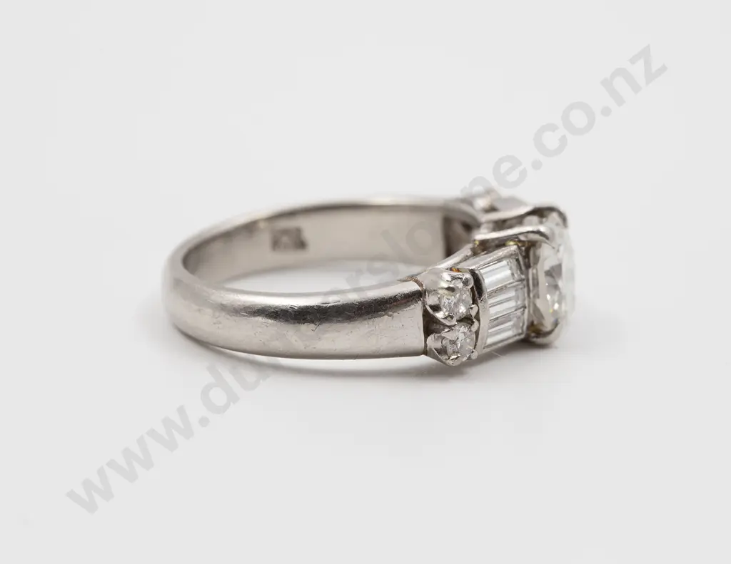 All Platinum Solitaire Diamond Ring Image 1++