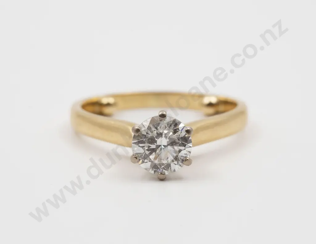 18ct Solitaire Diamond Ring Image 1++