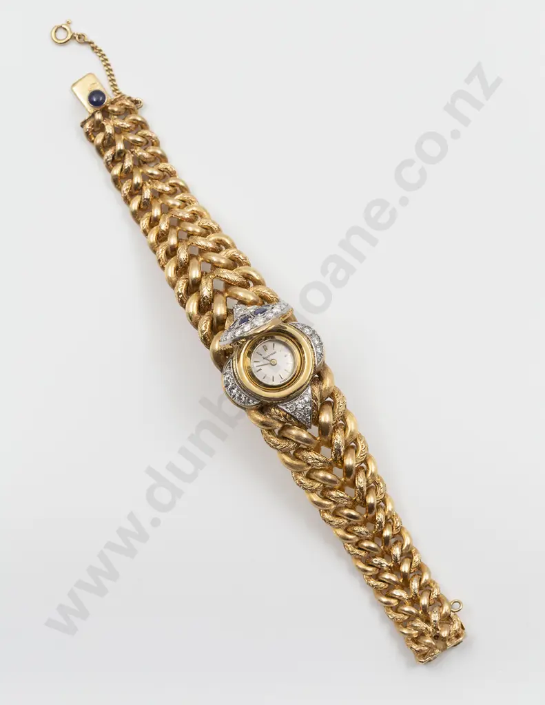 Hausmann & Co Diamond and Sapphire Ladies Watch Bracelet Image 1++