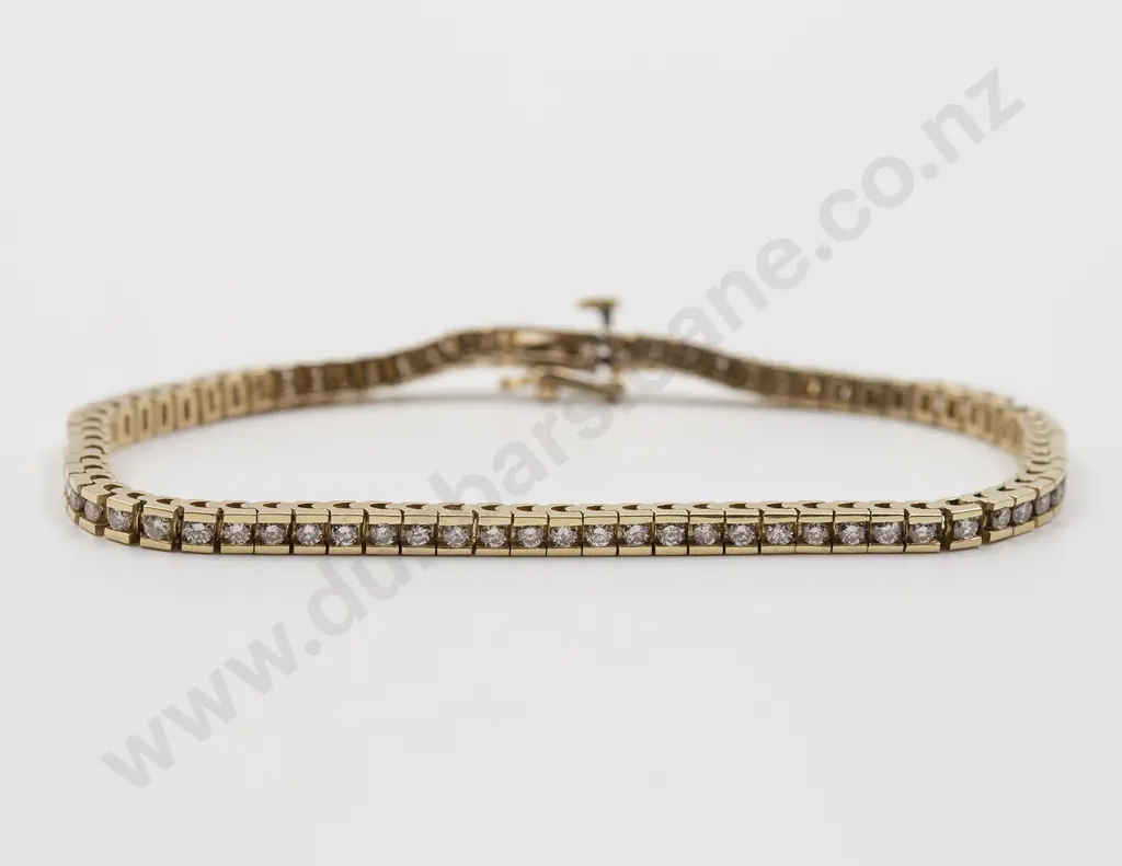 14ct 76stone Diamond Tennis Style Bracelet Image 1++
