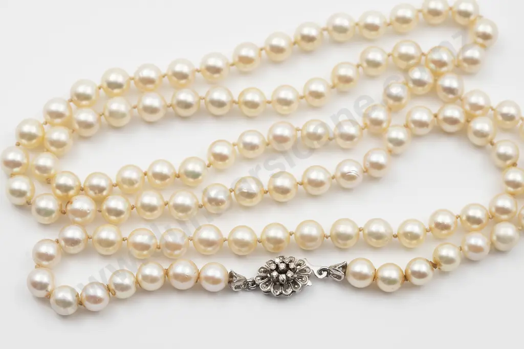 Uniform Single Strand Cultured Pearl Necklace Image 1++