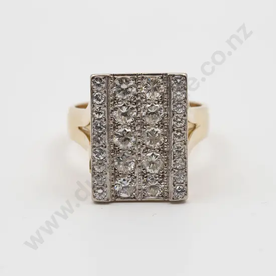 18ct 28stone Diamond Cluster Ring