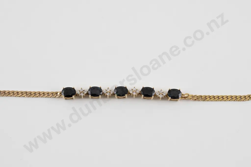 18ct Sapphire and Diamond Bracelet Image 1++