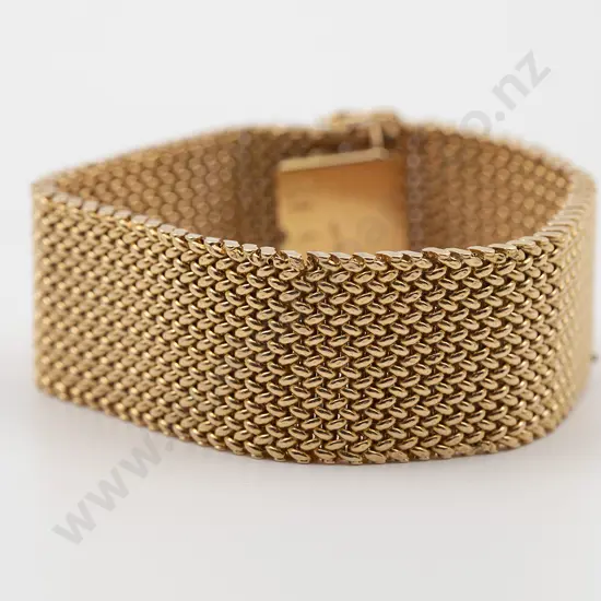 18ct Wide Mesh Bracelet