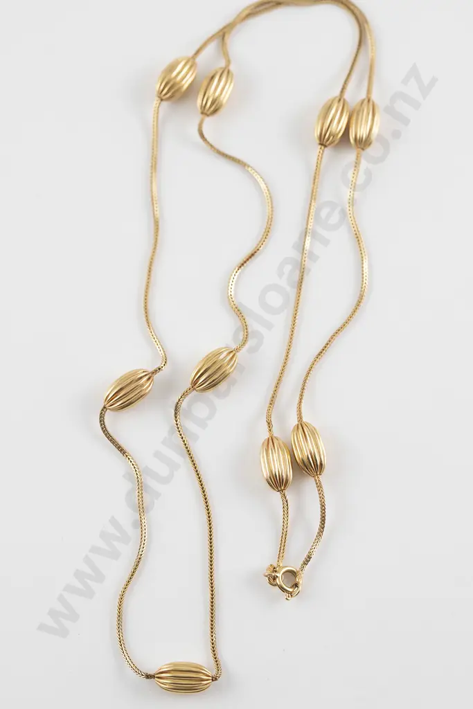 18ct Fancy Beaded Rope Neck Chain Image 1++