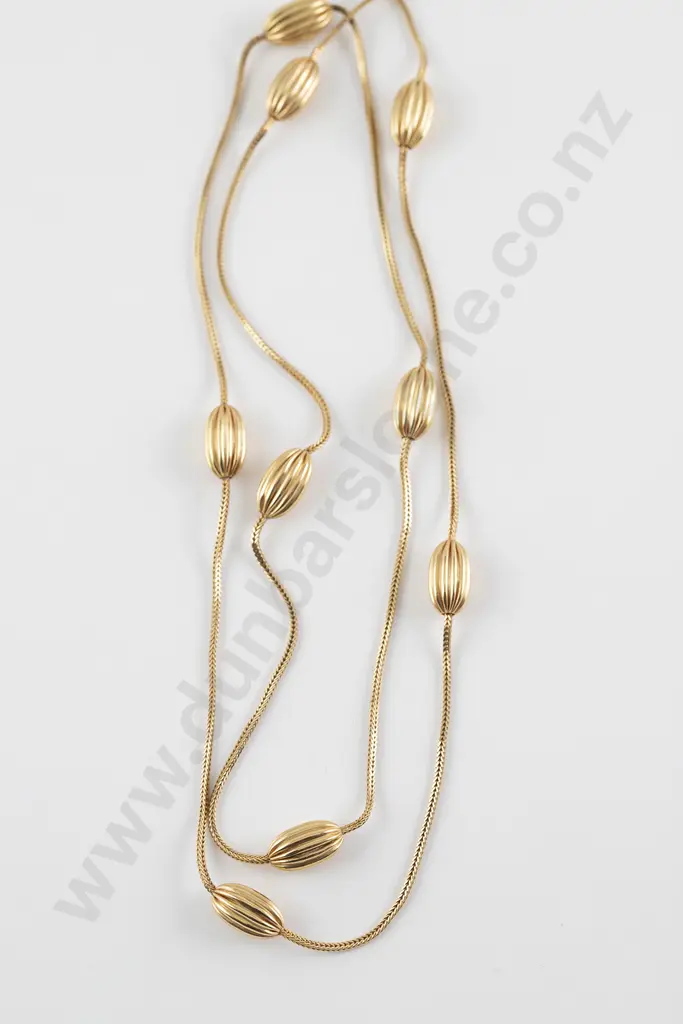 18ct Fancy Beaded Rope Neck Chain Image 1++