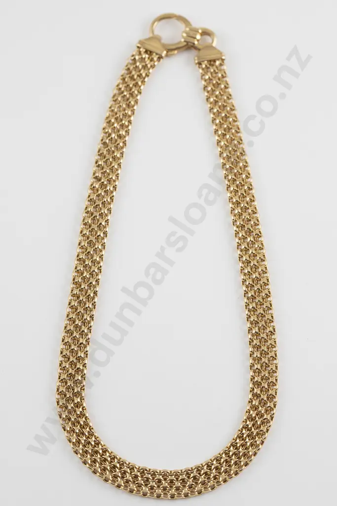 9ct Fancy Multi-Trace Link Necklet Image 1++