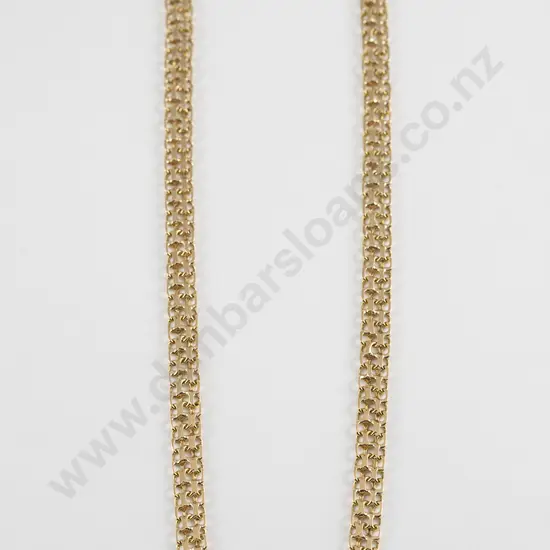 14ct Fancy Multi Flat Curb Link Necklet