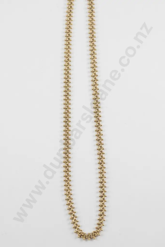 14ct Modern Fancy Double Curb Link Necklace Image 1++