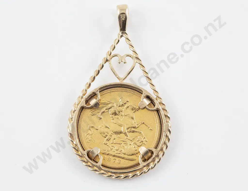 1873 Victoria Gold Sovereign Image 1++