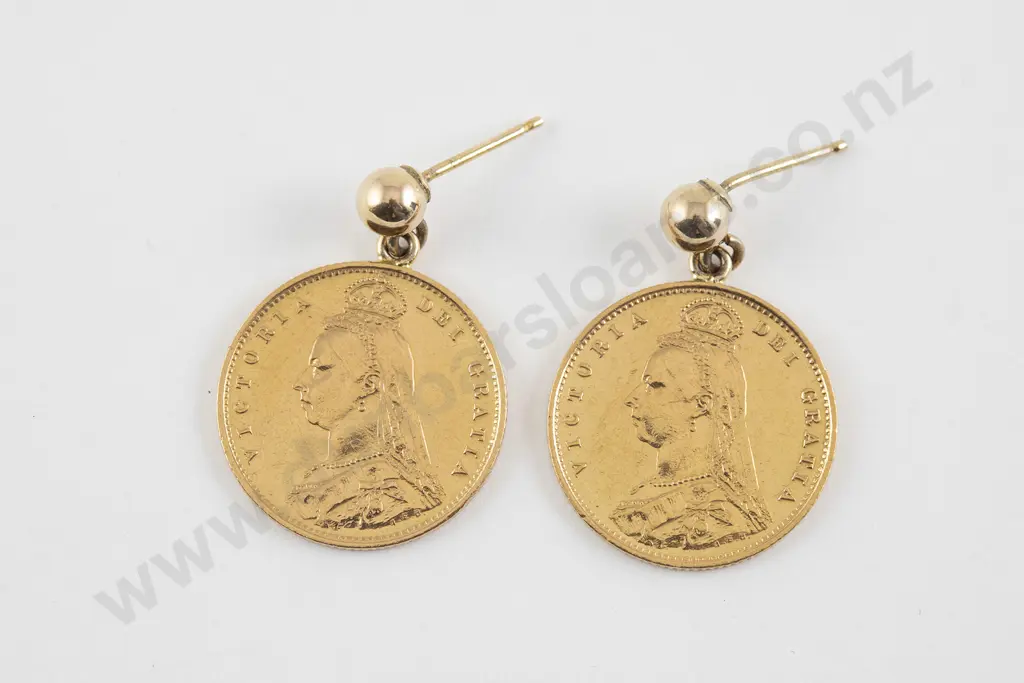 Two 1887 Gold Half Sovereigns Image 1++