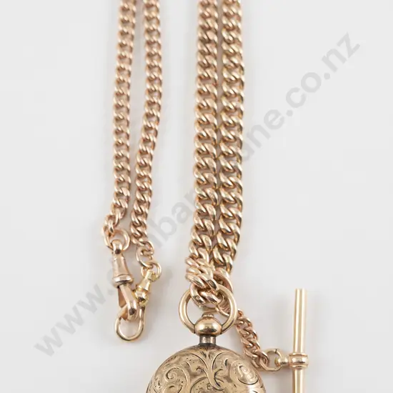 9ct Graduated Curb Link Albert Chain