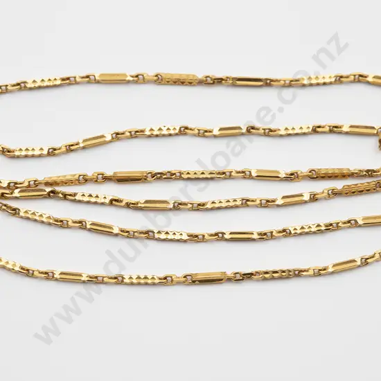 22ct Fancy Rail Link Neck Chain