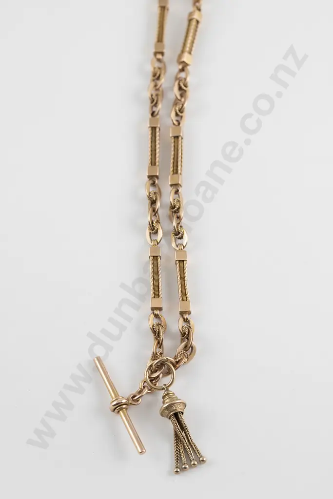Victorian 15ct Fancy Link Albert Chain Image 1++
