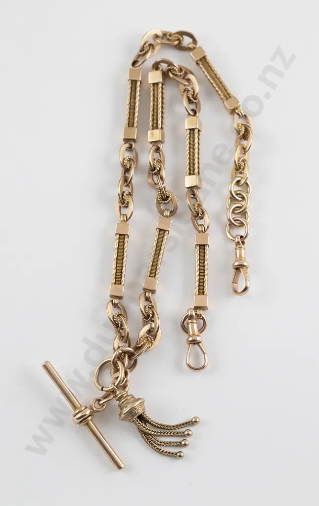 Victorian 15ct Fancy Link Albert Chain Image 1++