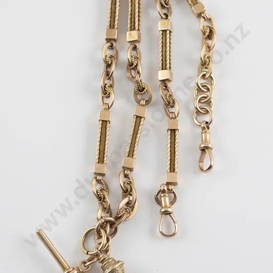 Victorian 15ct Fancy Link Albert Chain