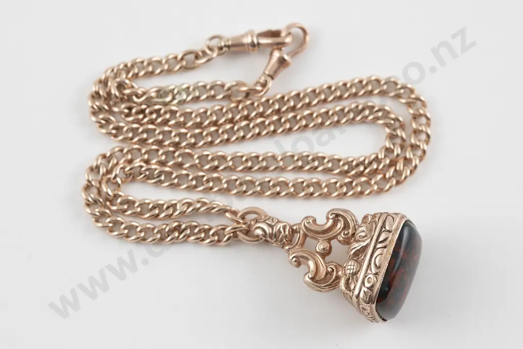 9ct Bloodstone Seal Fob Image 1++