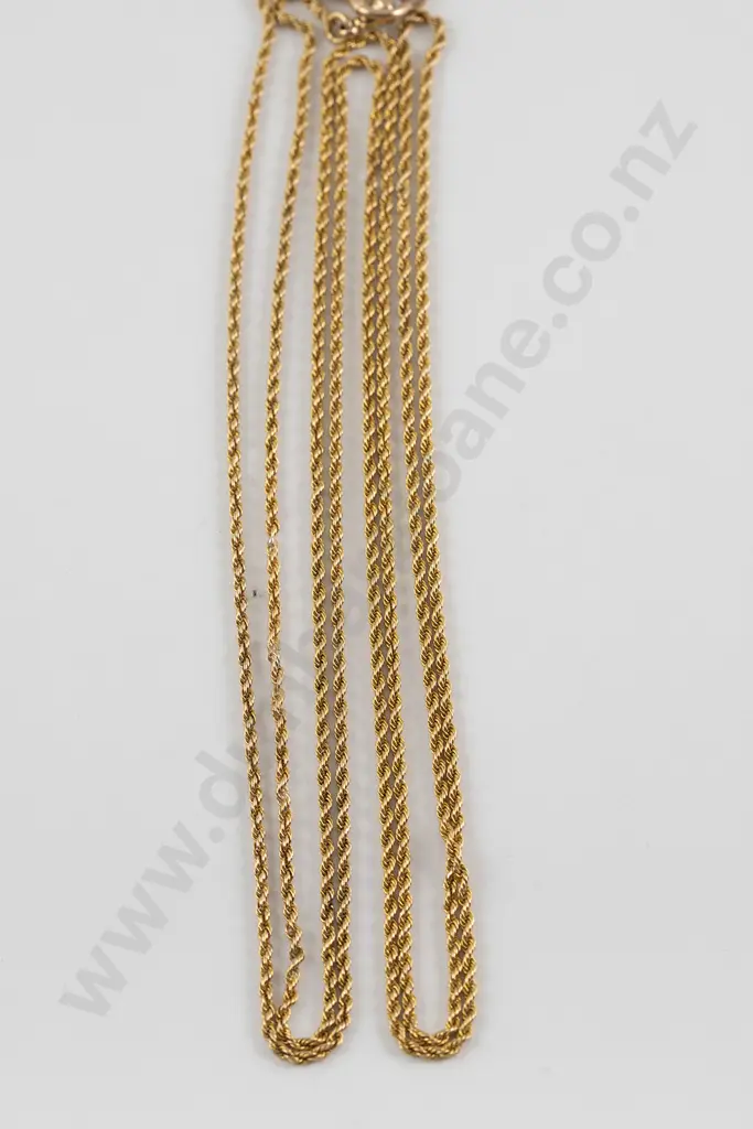 Victorian 15ct Fine Rope Twist Link Muff Chain Image 1++