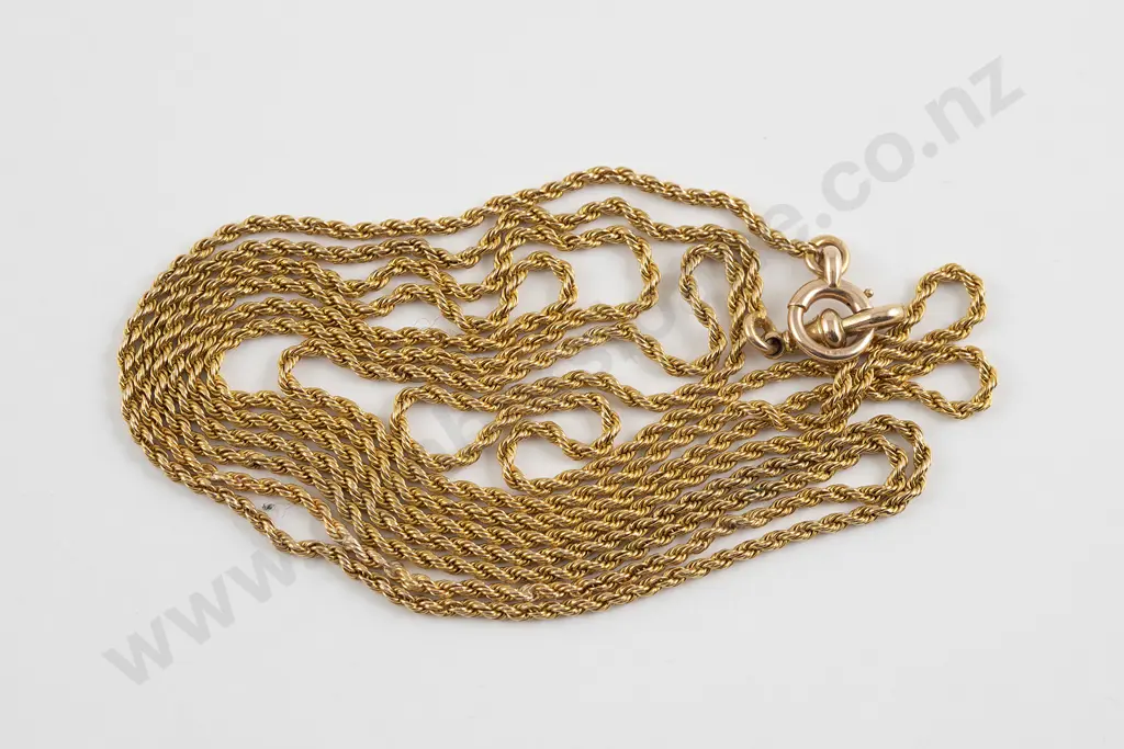 Victorian 15ct Fine Rope Twist Link Muff Chain Image 1++