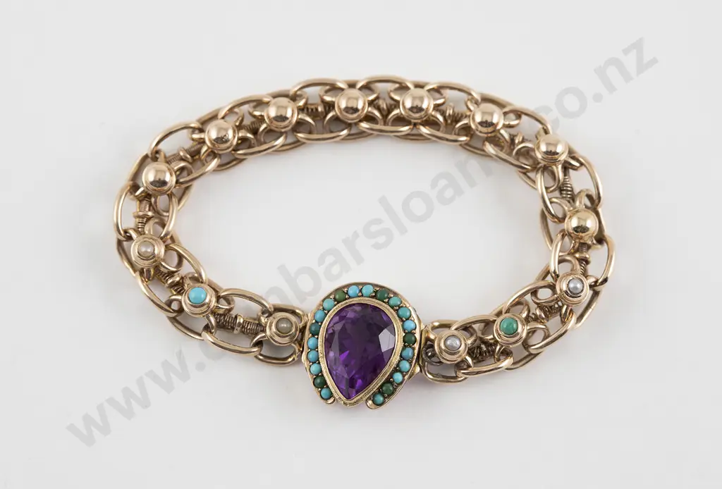 Victorian 9ct Fancy Link Bracelet Image 1++